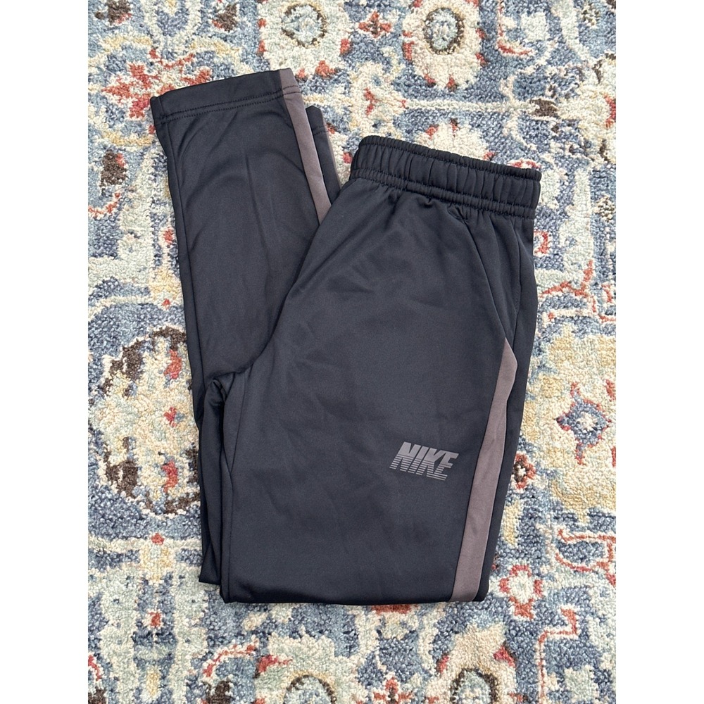 Nike Training Pants Kids Large Black Grey Excellent Dri-FIT Athletic Joggers NWT
